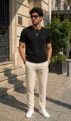 Erkek Siyah Basic T-Shirt 